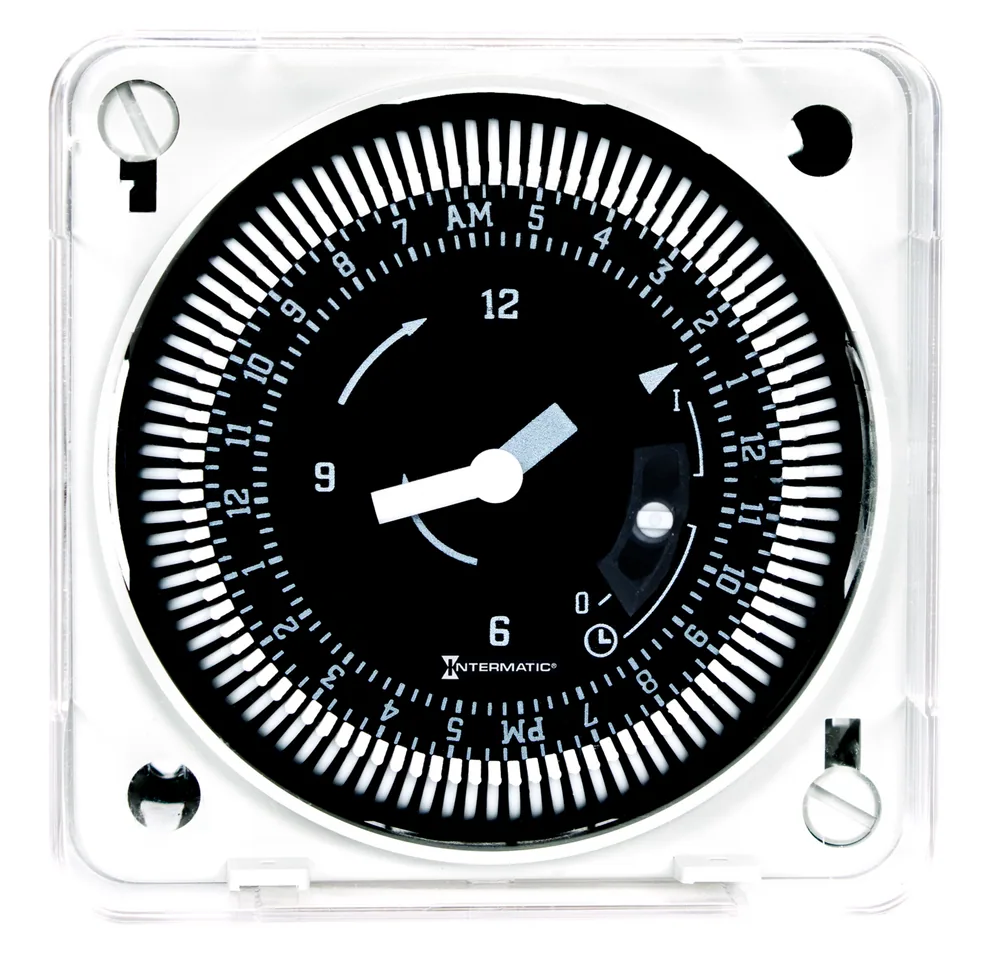 INTERRUPTOR DE TIEMPO, ESFERA DE RELOJ, CUARZO, 24 HORAS