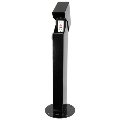 PEDESTAL-1-GANG,24" NEGRO