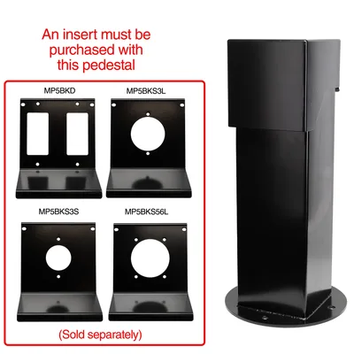 PEDESTAL-2-GANG,18",BLACK