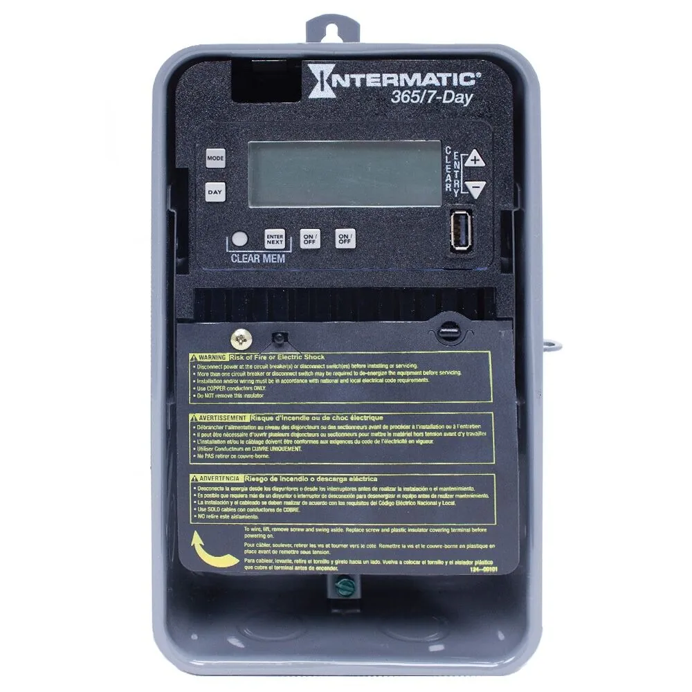 INTERRUPTOR DE TIEMPO ELECTRÓNICO, 2 CIRCUITOS, 7 DÍAS, ENCL INTERIOR