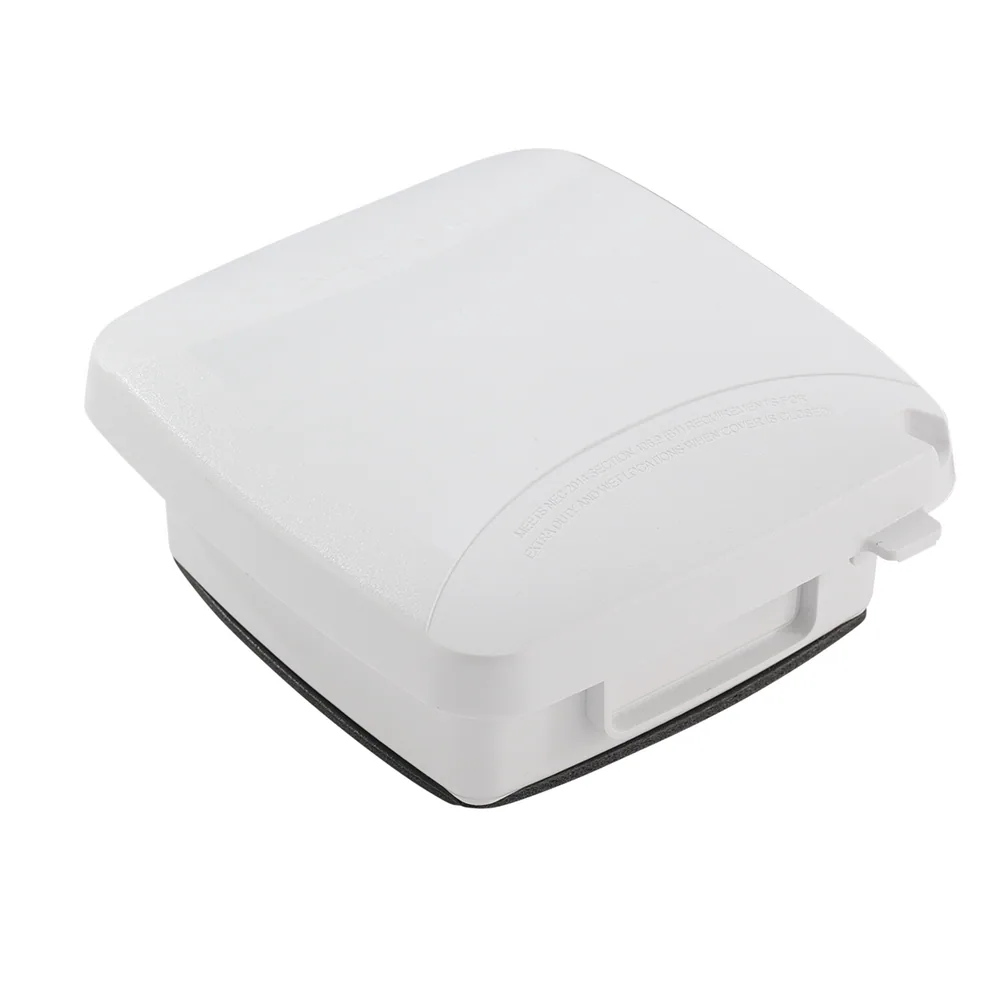 TAPA A PRUEBA DE INTEMPERIE, DOBLE, VERTICAL 2.25 BLANCO