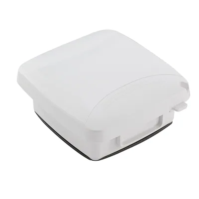 TAPA A PRUEBA DE INTEMPERIE, DOBLE, VERTICAL 2.25 BLANCO