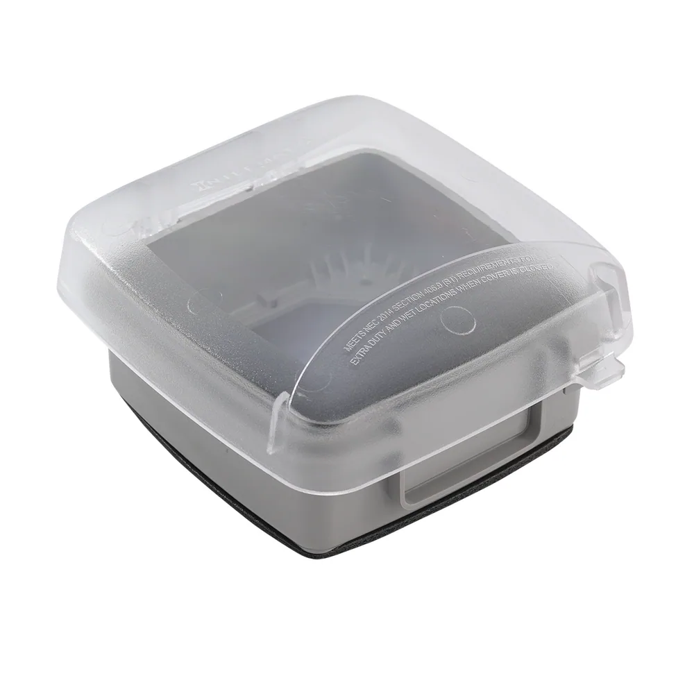 TAPA A PRUEBA DE INTEMPERIE, DOBLE GANCHO, 2.75 TRANSPARENTE