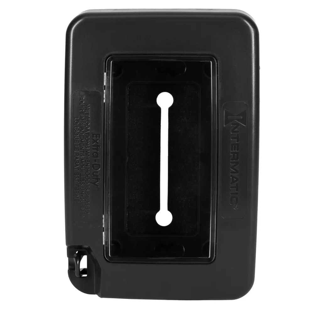 TAPA A PRUEBA DE INTEMPERIE PERFIL BAJO, EXTRA DUTY, CAJA SENCILLA, NEGRO