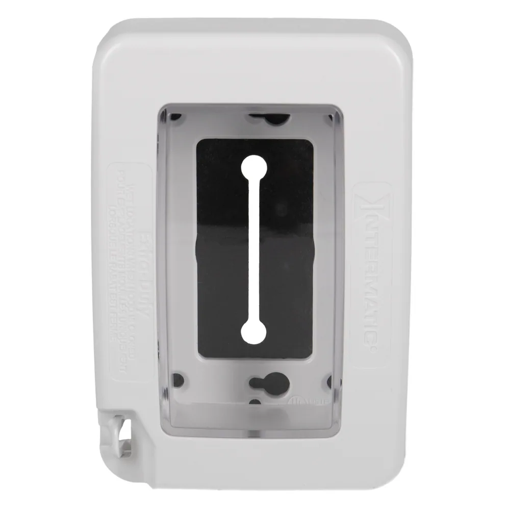 TAPA A PRUEBA DE INTEMPERIE PERFIL BAJO, EXTRA DUTY, CAJA SENCILLA, BLANCO