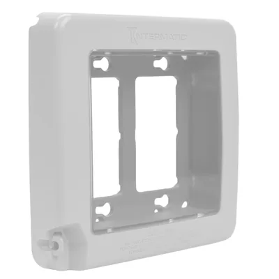 TAPA A PRUEBA DE INTEMPERIE PERFIL BAJO, SERVICIO EXTRA PESADO, DISPOSITIVO DOBLE, BLANCO