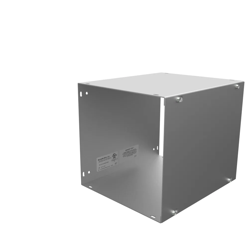 10x12x10 Screw Cover Wireway Type 1 UL Listed Steel No Knockouts No Paint