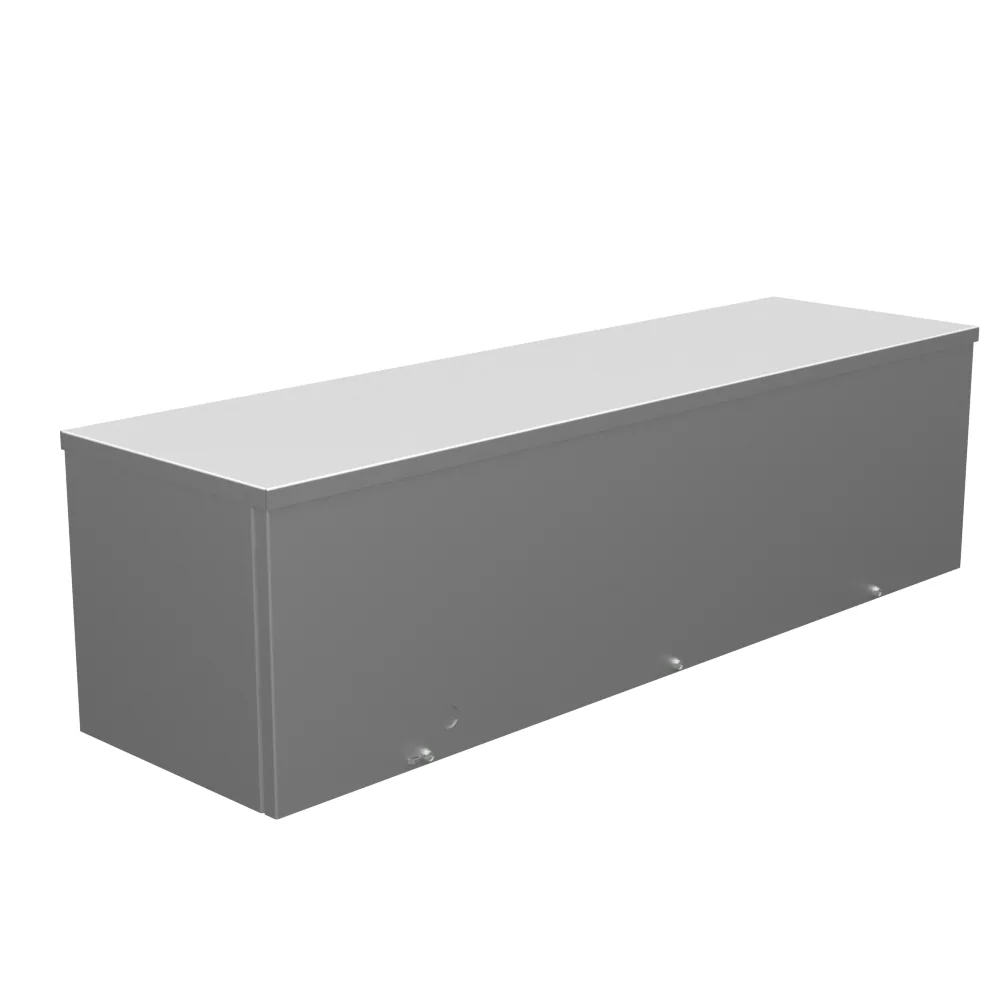 10X36X10 Screw Cover Wireway UL Listed Type 3R Steel No Knockouts No Paint Quad D Knockout for Lock