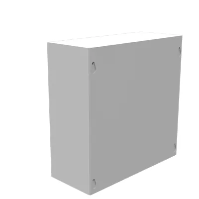 10X4X10 Screw Cover UL Listed Type 1 Steel No Knockouts ANSI 61 Gray Blank Cover Installed