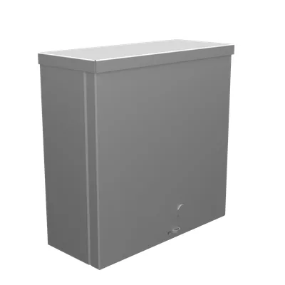 10x4x10 Screw Cover Type 3R UL Listed Steel Knockouts No Paint Drip Shield Emboss Mounting Holes in Back Quad D Knockout for Lock Sealing Eye Lance