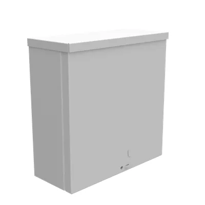 10X4X10 Screw Cover UL Listed Type 3R Steel Knockouts ANSI 61 Gray Quad D Knockout for Lock