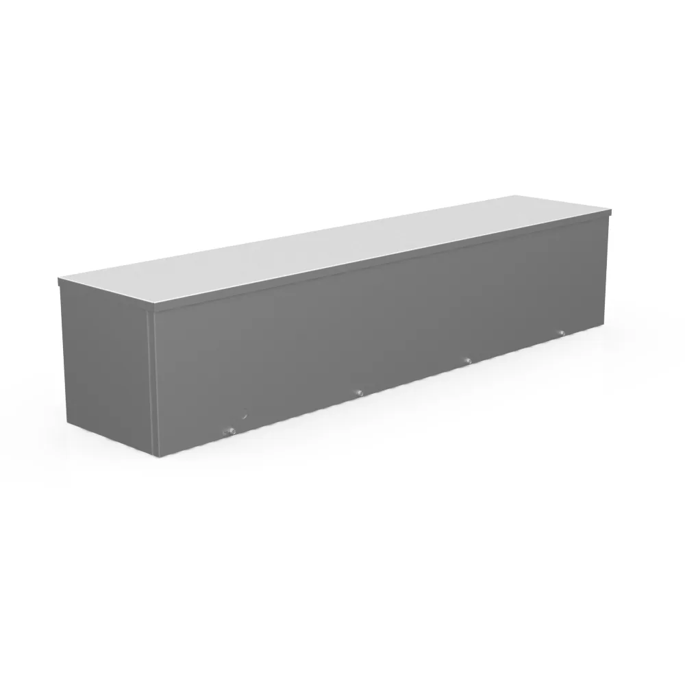 10X48X10 Screw Cover Wireway UL Listed Type 3R Steel No Knockouts No Paint Quad D Knockout for Lock