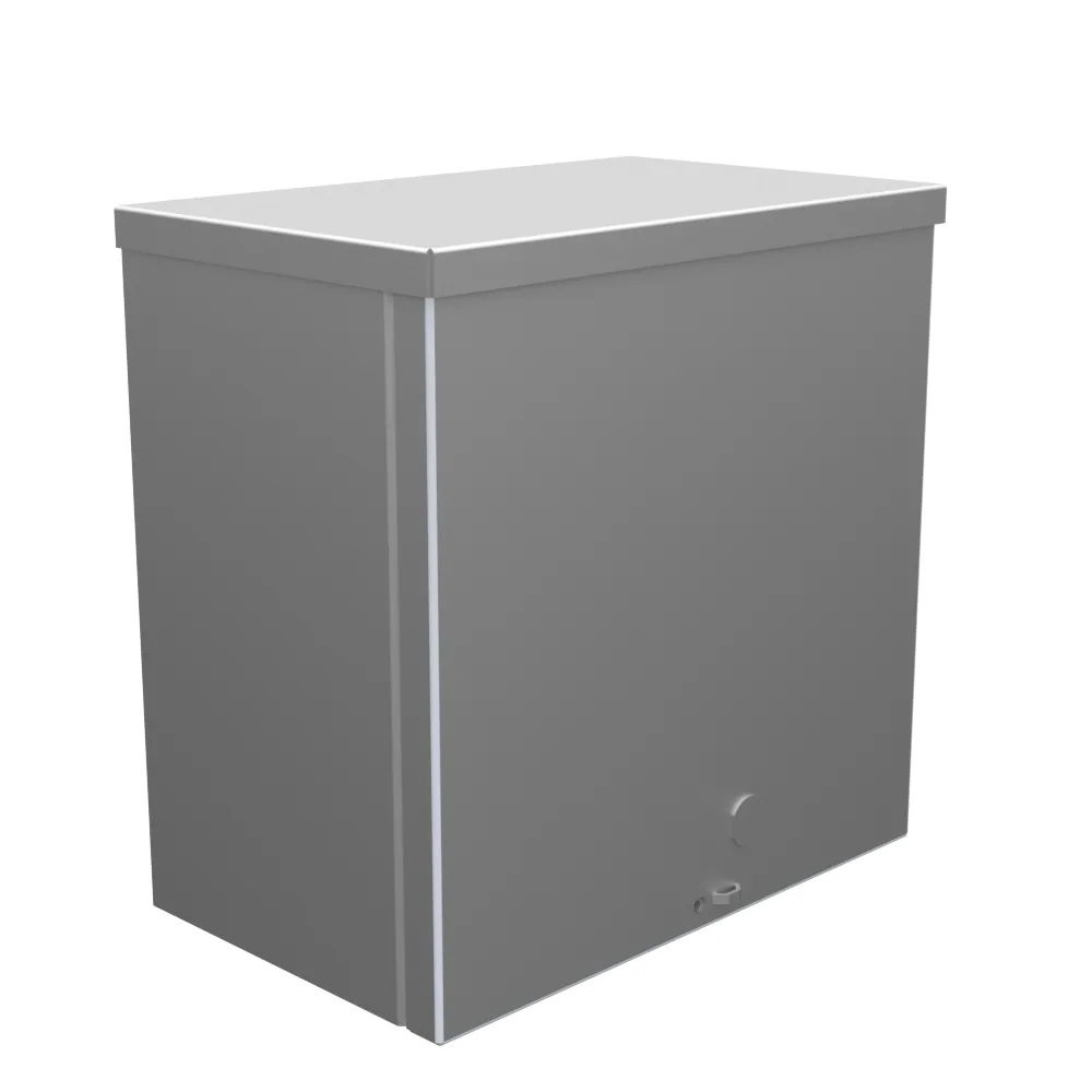 10X6X10 Screw Cover UL Listed Type 3R Steel No Knockouts No Paint Quad D Knockout for Lock