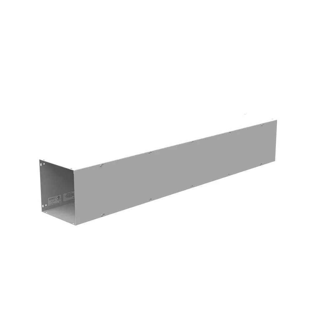 DUCTO CUADRADO 10X96X10 CON TAPA ATORNILLADA CERTIFICADO UL TIPO 1 ACERO SIN TROQUELES GRIS ANSI 61