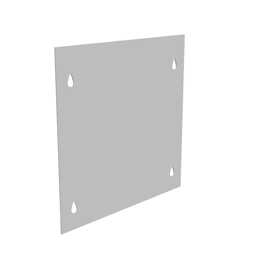 Blank Flush Cover Type 1 10x10 Screw Cover ANSI 61 Gray Steel No Knockouts