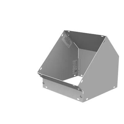 Wireway Elbow 45 Side Access Type 1 10x10 Screw Cover ANSI 61 Gray Steel No Knockouts