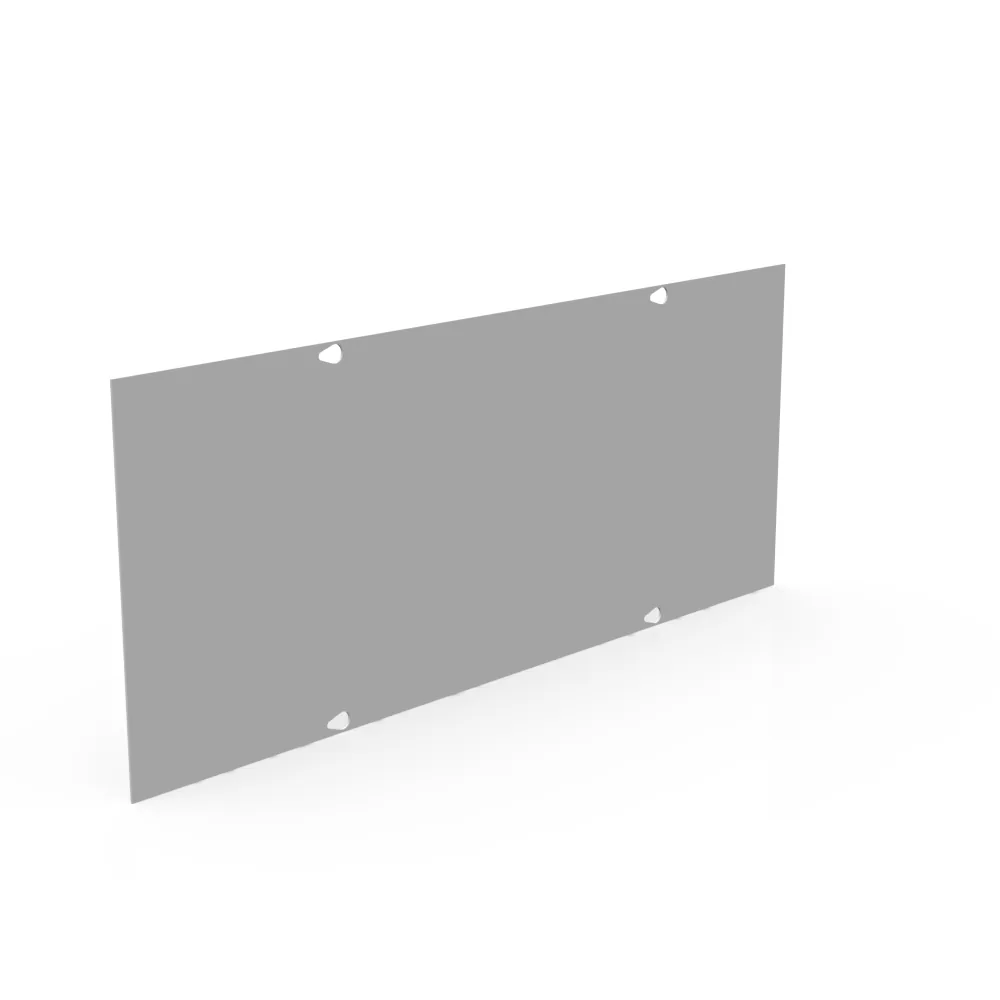 Tapa para ducto cuadrado Tipo 1, 10x24, tapa atornillada, acero gris ANSI 61, tapa de reemplazo sin troqueles