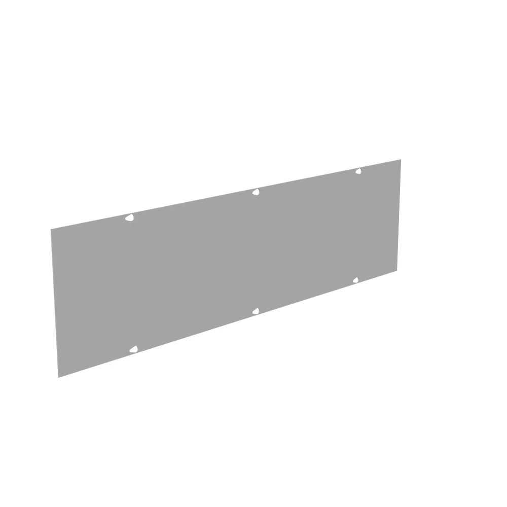 Tapa para ducto cuadrado Tipo 1, 10x36, tapa atornillada, acero gris ANSI 61, tapa de reemplazo sin troqueles