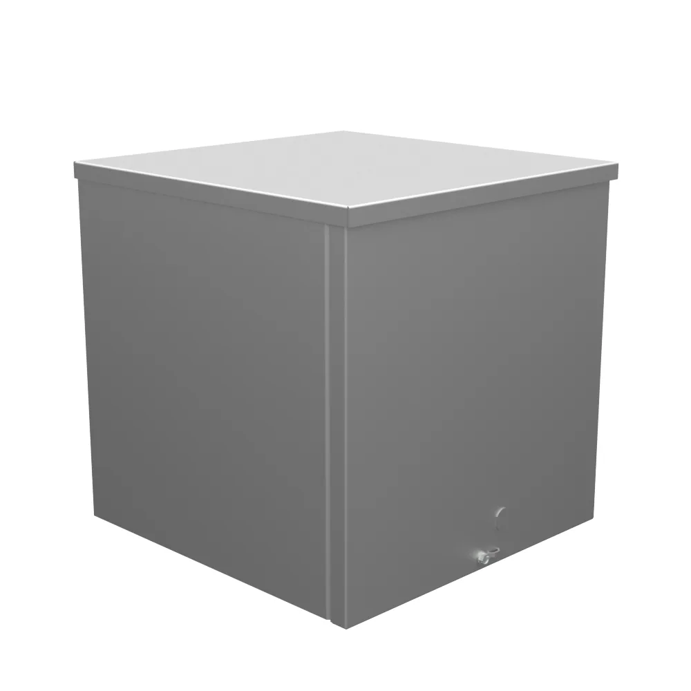 12x12x12 Tapa Atornillada Tipo 3R Certificado UL Acero Sin Troqueles Sin Pintura Troquel Quad D para Cerrojo Embosado Agujeros de Montaje en Panel Posterior