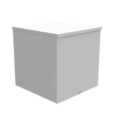 12X12X12 Screw Cover UL Listed Type 3R Steel No Knockouts ANSI 61 Gray Quad D Knockout for Lock