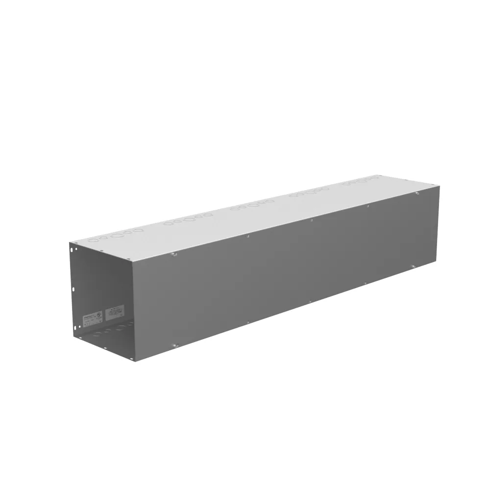 12x120x12 Screw Cover Wireway Type 1 UL Listed SSteel Knockouts No Paint Cover with Teardrop Slots Mounting Holes in Back