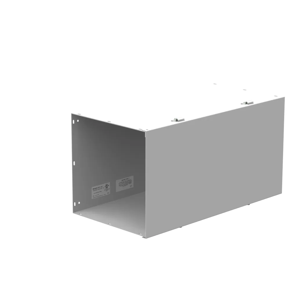 12X24X12 Hinge Cover Wireway UL Listed Type 1 Steel No Knockouts ANSI 61 Gray