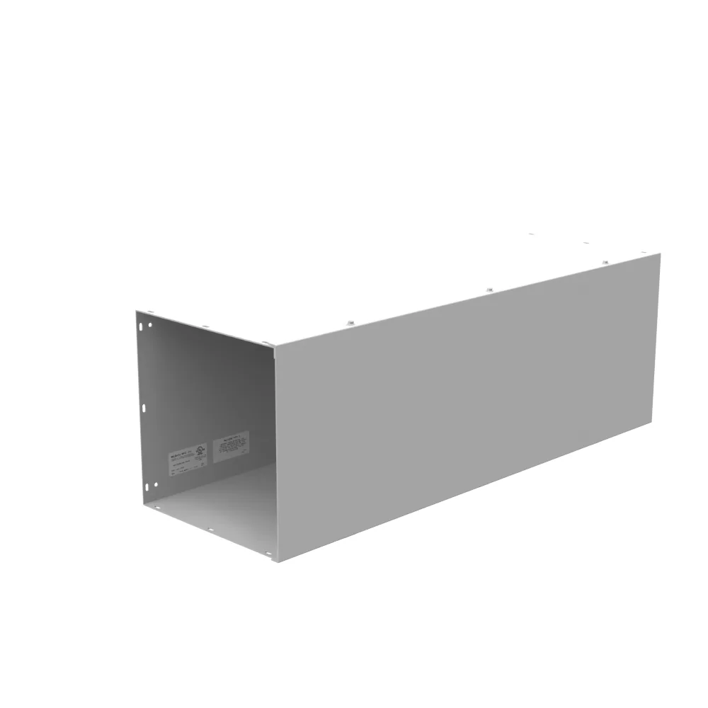 12X36X12 Hinge Cover Wireway UL Listed Type 1 Steel No Knockouts ANSI 61 Gray
