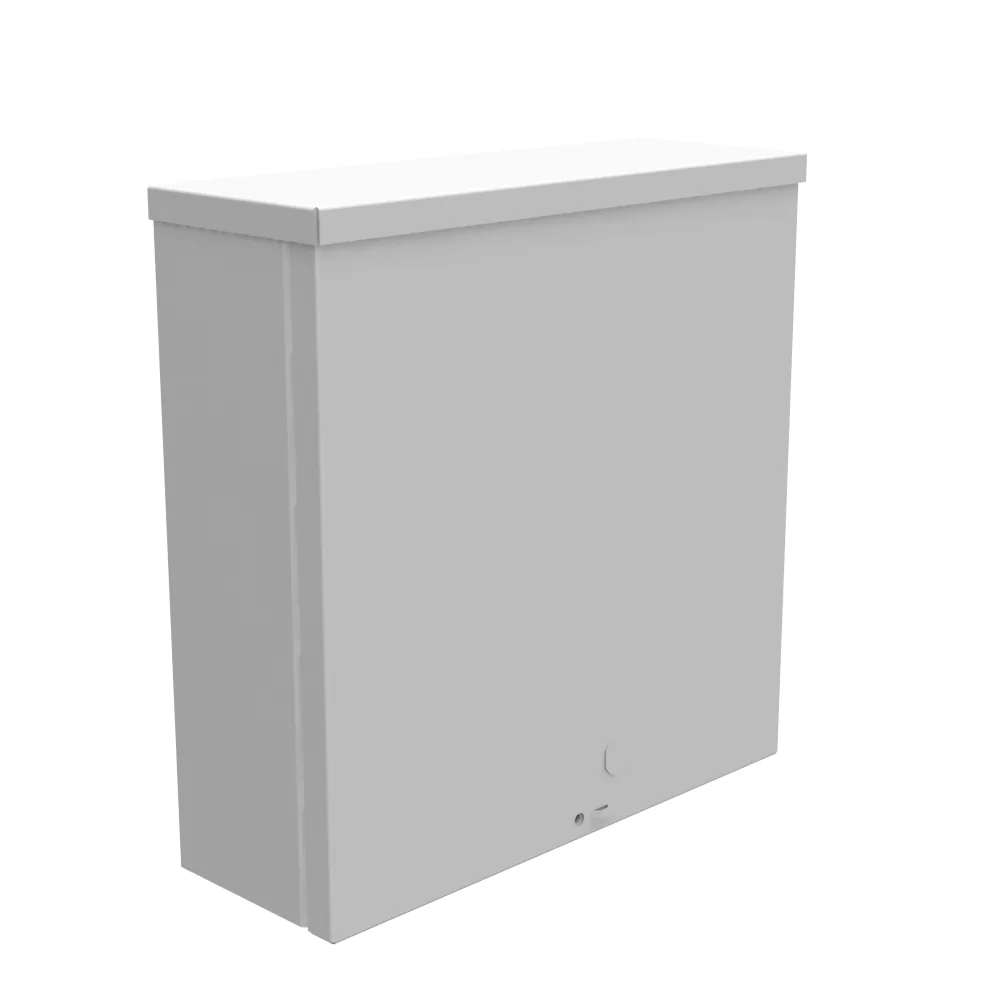 Tapa Atornillada 12x4x12 Certificada UL Tipo 3R Acero Troqueles Gris ANSI 61 Troquel Quad D para Candado