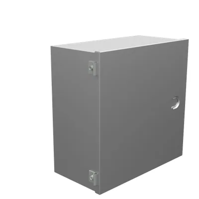 12x6x12 Hinge Cover Type 1 UL Listed Steel No Knockouts No Paint Formed Hinges Mounting Holes in Back Flush Pull Ring
