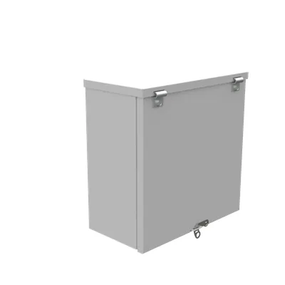12X6X12 Hinge Cover UL Listed Type 3R Steel No Knockouts ANSI 61 Gray Padlocking Flip Latch