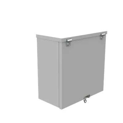 12X6X12 Hinge Cover UL Listed Type 3R Steel Knockouts ANSI 61 Gray Padlocking Flip Latch