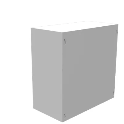 12X6X12 Screw Cover UL Listed Type 1 Steel No Knockouts ANSI 61 Gray Blank Cover Installed