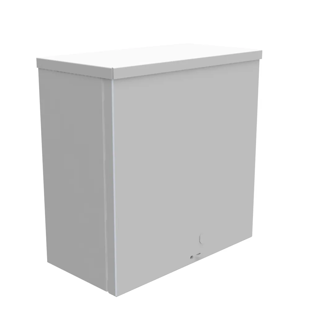 12X6X12 Screw Cover UL Listed Type 3R Steel Knockouts ANSI 61 Gray Quad D Knockout for Lock