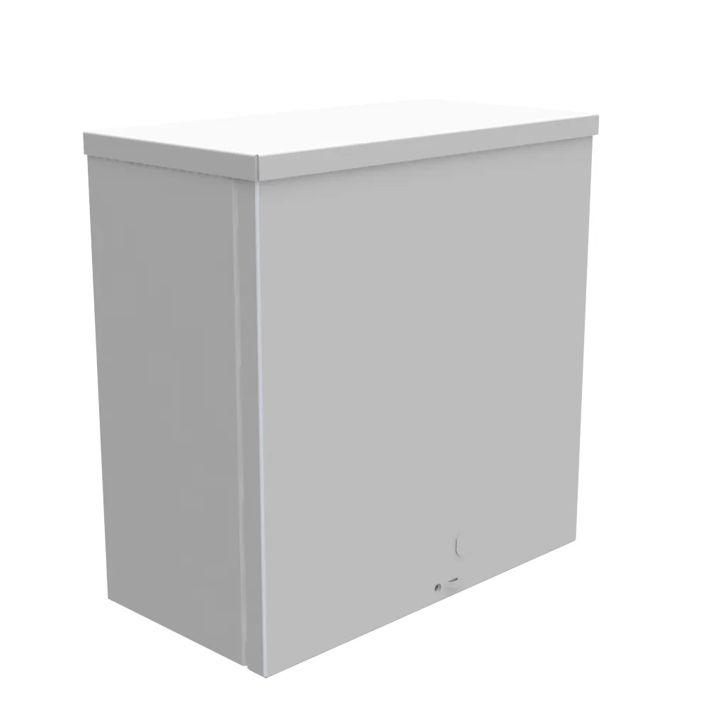 12X6X12 Screw Cover UL Listed Type 3R Steel No Knockouts ANSI 61 Gray Quad D Knockout for Lock