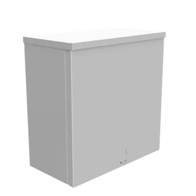 12X6X12 Screw Cover UL Listed Type 3R Steel No Knockouts ANSI 61 Gray Quad D Knockout for Lock