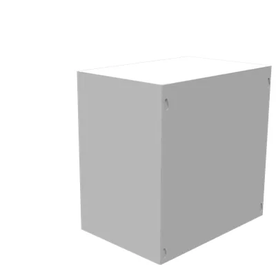 12X8X12 Screw Cover UL Listed Type 1 Steel No Knockouts ANSI 61 Gray Blank Cover Installed