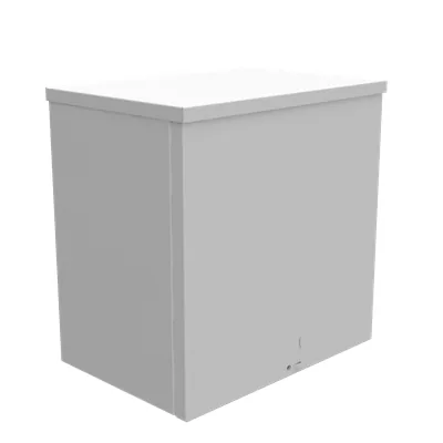 12X8X12 Screw Cover UL Listed Type 3R Steel Knockouts ANSI 61 Gray Quad D Knockout for Lock