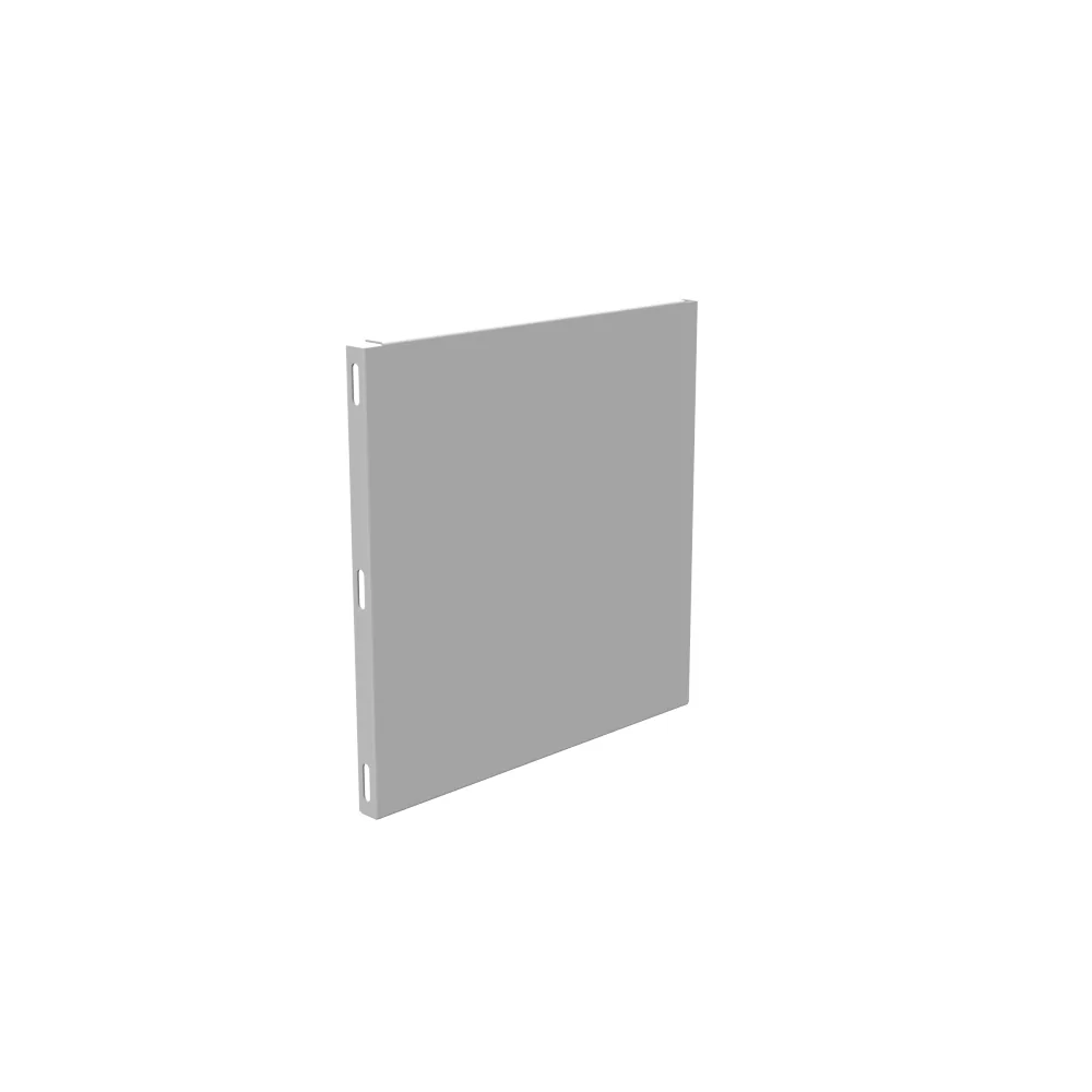 Tapa final de ducto cuadrado Tipo 1 12x12 Tapa atornillada Gris ANSI 61 Acero Universal Sin troqueles