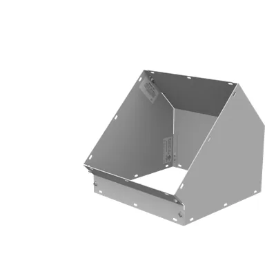 Wireway Elbow 45 Side Access Type 1 12x12 Screw Cover ANSI 61 Gray Steel No Knockouts