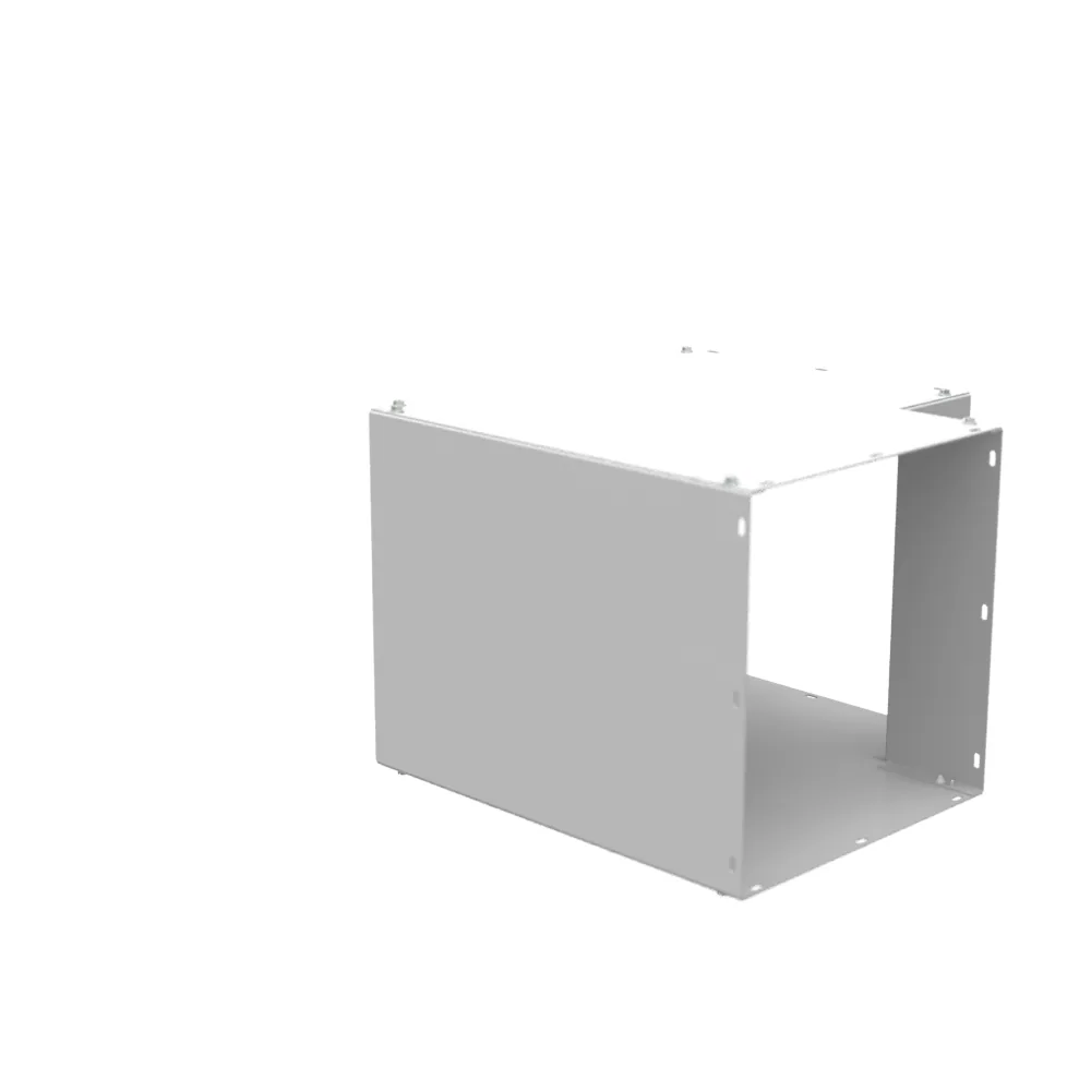 Codo ducto cuadrado 90° acceso superior tipo 1 12x12 tapa atornillada gris ANSI 61 acero sin troqueles