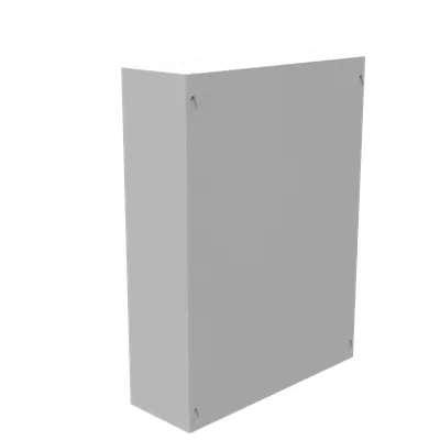 16x4x12 Screw Cover Type 1 UL Listed Steel No Knockouts No Paint Cover with Teardrop Slots Mounting Holes in Back