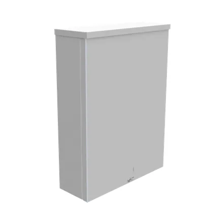 16x4x12 Screw Cover Type 3R UL Listed Steel No Knockouts ANSI 61 Gray Quad D Knockout for Lock Emboss Mounting Holes in Back