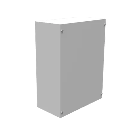 16X6X12 Screw Cover UL Listed Type 1 Steel No Knockouts ANSI 61 Gray Blank Cover Installed