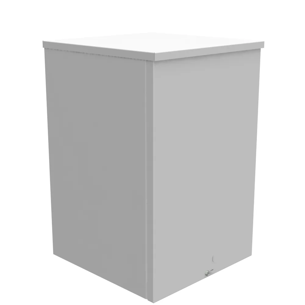 18x12x12 Screw Cover Type 3R UL Listed Steel No Knockouts ANSI 61 Gray Quad D Knockout for Lock Emboss Mounting Holes in Back