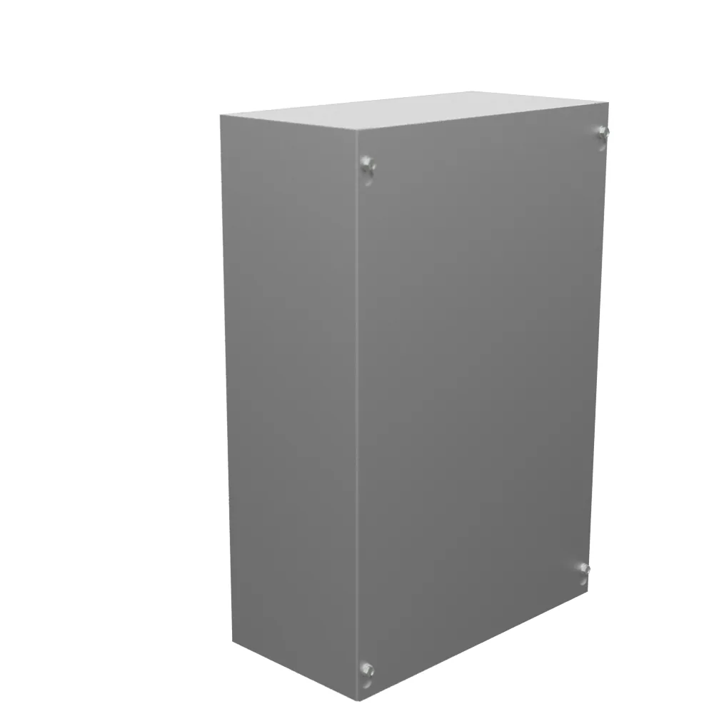 18X6X12 Screw Cover UL Listed Type 1 Steel No Knockouts No Paint Blank Cover Installed