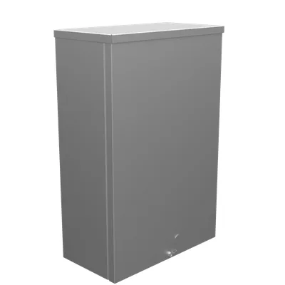 18x6x12 Screw Cover Type 3R UL Listed Steel No Knockouts No Paint Quad D Knockout for Lock Emboss Mounting Holes in Back