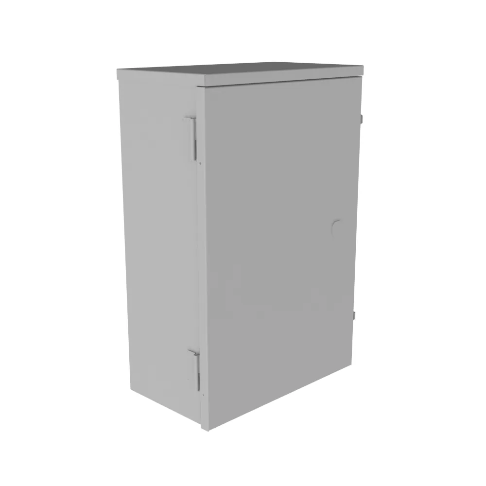 Gabinete telefónico 18X6X12 Listado UL Tipo 3R Acero Sin troqueles Gris ANSI 61 Panel Posterior Pernos Soldados Cerrojo de Sortija para Candado Troquel Cuádruple D para Candado