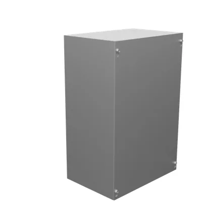 18x8x12 Screw Cover Type 1 UL Listed Steel No Knockouts No Paint Cover with Teardrop Slots Mounting Holes in Back