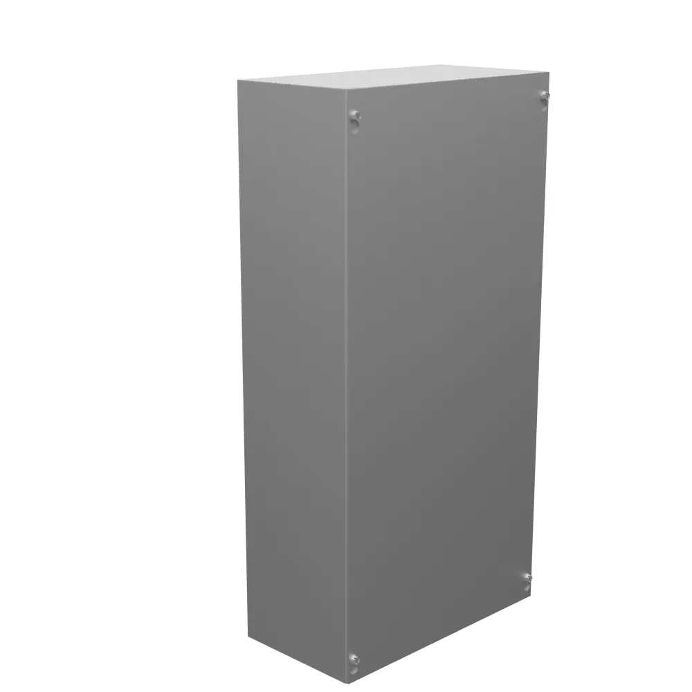 24x6x12 Screw Cover Type 1 UL Listed Steel No Knockouts No Paint Cover with Teardrop Slots Mounting Holes in Back