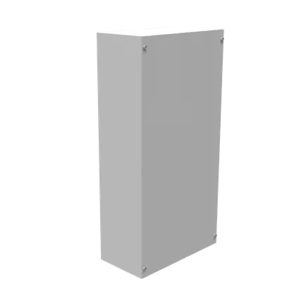 24X6X12 Screw Cover UL Listed Type 1 Steel No Knockouts ANSI 61 Gray Blank Cover Installed